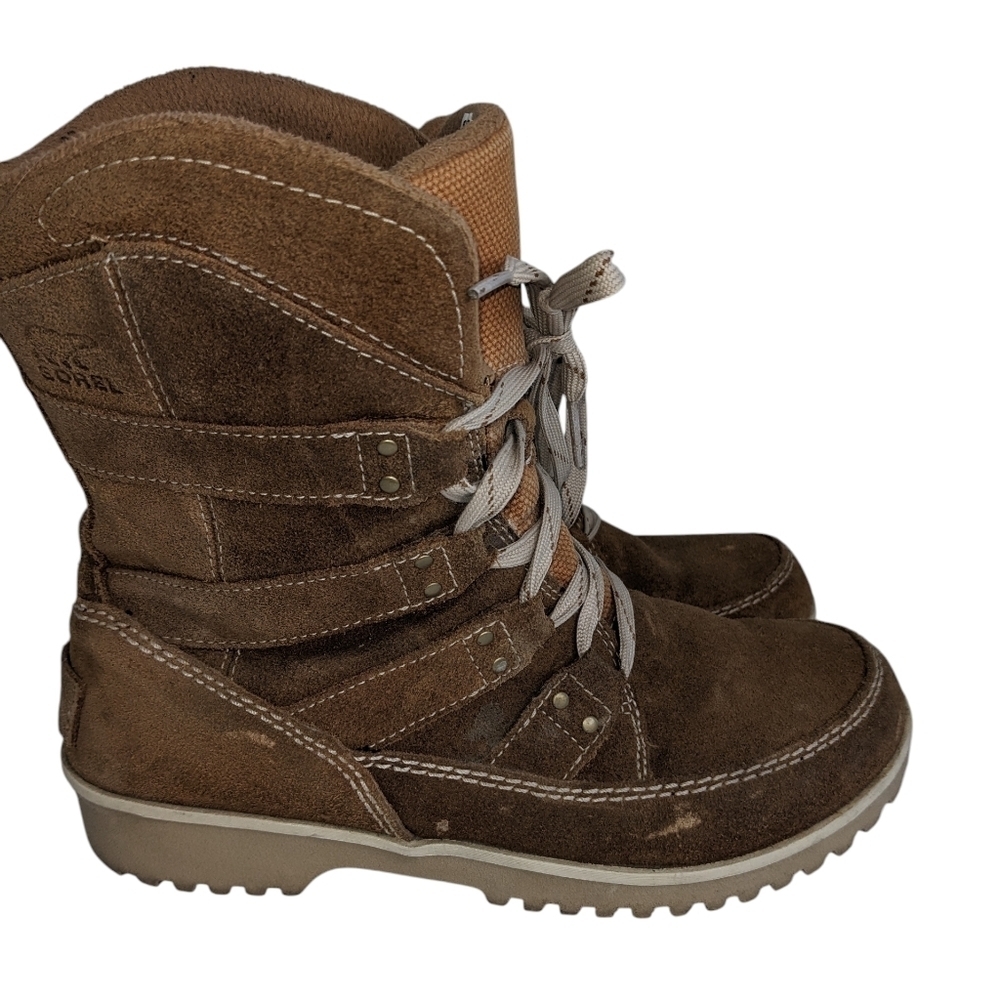 Sorel Tan Women's Boots NL2208 286 Winter lace Up Size 7.5